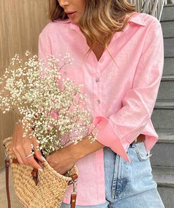CAMISERA LINO ROSA