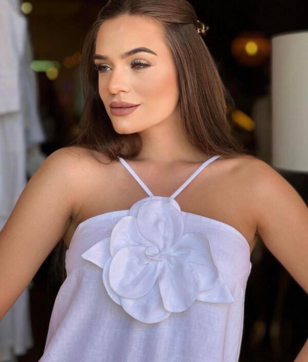 VESTIDO LINO FLOR 002 - Imagen 3