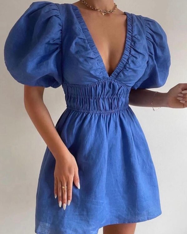 VESTIDO LINO NAVY