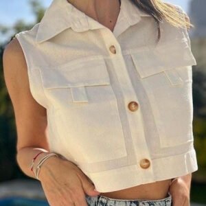 CROPTOP LINO CAMISERO