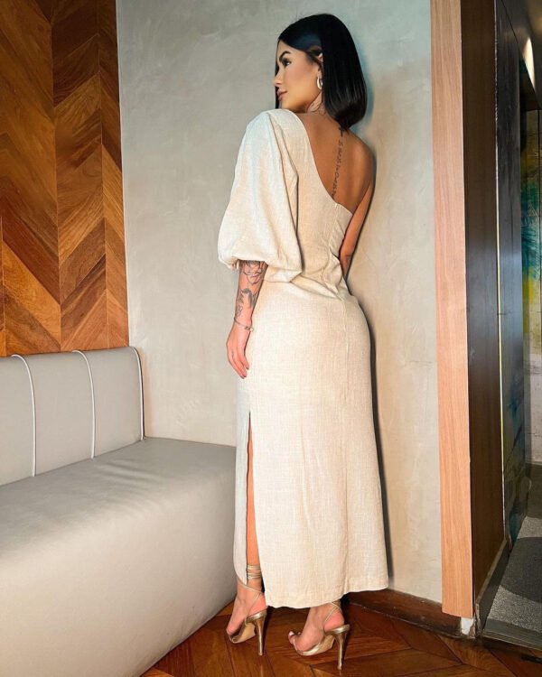 VESTIDO LINO MIDI - Imagen 2